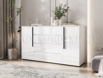 Комод 2 двери 4 ящика (1600) Норд, белый (Миф) в Ивделе - ivdel.mebel-e96.ru