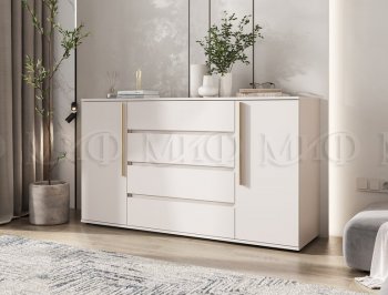 Комод 2 двери 4 ящика (1600) Норд, кашемир (Миф) в Ивделе - ivdel.mebel-e96.ru
