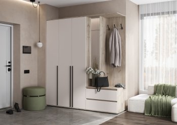 Прихожая Норд+Шкаф 1200, крафт серый/кашемир (Миф) в Ивделе - ivdel.mebel-e96.ru