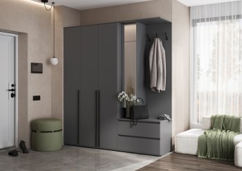 Прихожая Норд+Шкаф 1200, графит (Миф) в Ивделе - ivdel.mebel-e96.ru