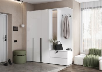 Прихожая Норд+Шкаф 1200, белый (Миф) в Ивделе - ivdel.mebel-e96.ru