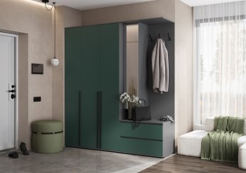 Прихожая Норд+Шкаф 1200, графит/изумруд (Миф) в Ивделе - ivdel.mebel-e96.ru
