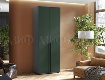 Шкаф 800 мм 2-х ств. Норд графит/изумруд (Миф) в Ивделе - ivdel.mebel-e96.ru