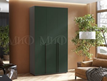 Шкаф 1200 мм 3-х ств. Норд графит/изумруд (Миф) в Ивделе - ivdel.mebel-e96.ru