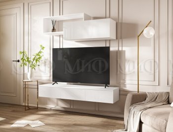 Стенка Норд-2 белый глянец (Миф) в Ивделе - ivdel.mebel-e96.ru