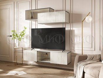 Стенка Норд-1 дуб крафт белый (Миф) в Ивделе - ivdel.mebel-e96.ru