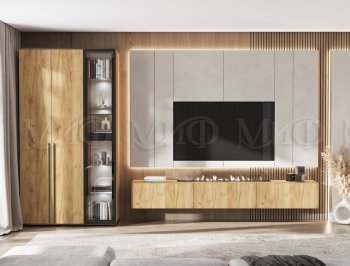 Стенка Норд дуб крафт (Миф) в Ивделе - ivdel.mebel-e96.ru
