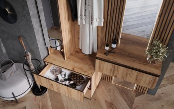 Шкаф 800+Тумба с зеркалом Норд (Миф) в Ивделе - ivdel.mebel-e96.ru