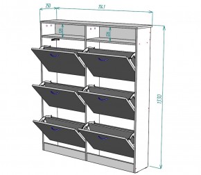 Обувница W17 (ДМ) в Ивделе - ivdel.mebel-e96.ru