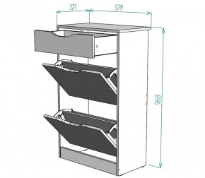 Обувница W22 (Белый) в Ивделе - ivdel.mebel-e96.ru