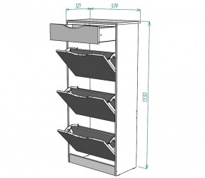 Обувница W24 (ДМ) в Ивделе - ivdel.mebel-e96.ru