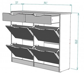 Обувница W26 (Графит) в Ивделе - ivdel.mebel-e96.ru