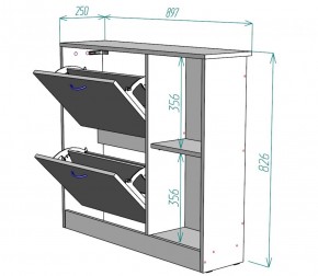 Обувница W29 (ДВ) в Ивделе - ivdel.mebel-e96.ru