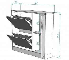 Обувница W32 (ДВ-Графит) в Ивделе - ivdel.mebel-e96.ru