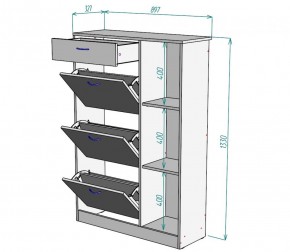 Обувница W41 (Белый) в Ивделе - ivdel.mebel-e96.ru