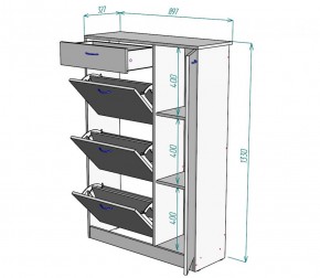 Обувница W43 (Белый) в Ивделе - ivdel.mebel-e96.ru