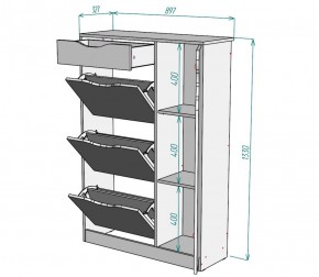 Обувница W44 (Белый) в Ивделе - ivdel.mebel-e96.ru