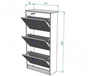 Обувница W7 (Белый) в Ивделе - ivdel.mebel-e96.ru