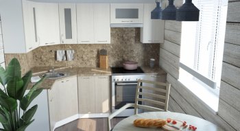 Кухонный гарнитур Ольга оптима 1 1300х2500 мм (Герда) в Ивделе - ivdel.mebel-e96.ru