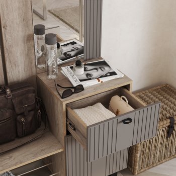 Прихожая Олива муссон софт, модульная (БТС) в Ивделе - ivdel.mebel-e96.ru