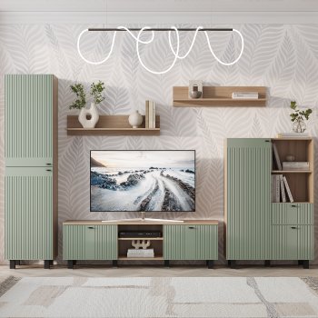 Тумба под ТВ Олива ТБ-09 эвкалипт софт (БТС) в Ивделе - ivdel.mebel-e96.ru