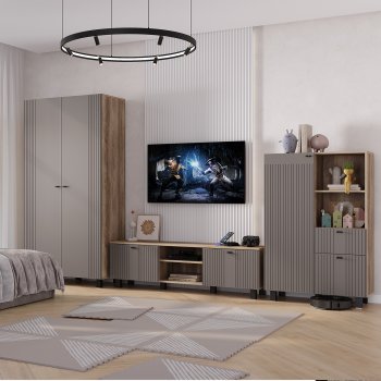 Стенка Олива комп.3 муссон (БТС) в Ивделе - ivdel.mebel-e96.ru