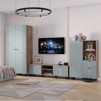 Стенка Олива комп.3 шарли бриз (БТС) в Ивделе - ivdel.mebel-e96.ru