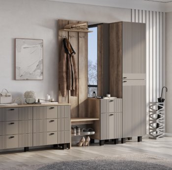 Прихожая Олива муссон софт, модульная (БТС) в Ивделе - ivdel.mebel-e96.ru