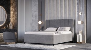 Кровать с ПМ Оливия Серый (Лин) в Ивделе - ivdel.mebel-e96.ru