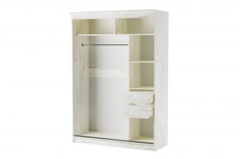 Шкаф-купе Орион 1500 мм крафт белый (Памир) в Ивделе - ivdel.mebel-e96.ru
