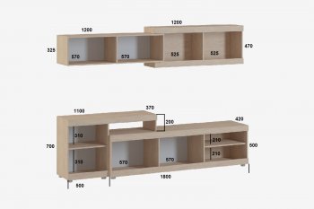 Стенка Оскар ТВ7 сонома (Генезис) в Ивделе - ivdel.mebel-e96.ru