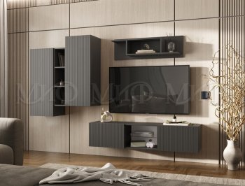 Стенка Оскар графит (Миф) в Ивделе - ivdel.mebel-e96.ru