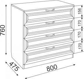 Комод Ости Модуль 06 (Риннер) в Ивделе - ivdel.mebel-e96.ru