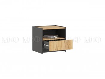Тумба прикроватная Остин крафт/графит, 2 шт (Миф) в Ивделе - ivdel.mebel-e96.ru