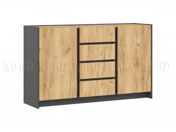 Комод 2дв.4ящ. Остин крафт/графит (Миф) в Ивделе - ivdel.mebel-e96.ru