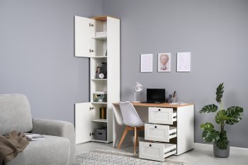 Стеллаж 16.427 Остин белый (Моби) в Ивделе - ivdel.mebel-e96.ru