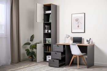 Стеллаж 16.427 Остин графит(Моби) в Ивделе - ivdel.mebel-e96.ru