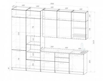 Кухонный гарнитур Парма 3000 мм (Герда) в Ивделе - ivdel.mebel-e96.ru
