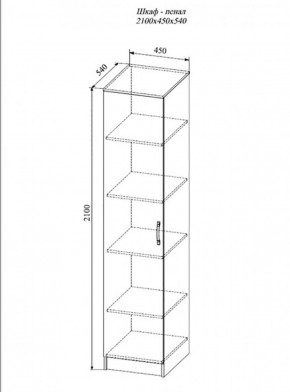 Пенал Софи , СШП450.1 (ДСВ) в Ивделе - ivdel.mebel-e96.ru