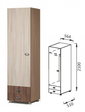 ПМ-13 шкаф для платья Юниор-6 в Ивделе - ivdel.mebel-e96.ru