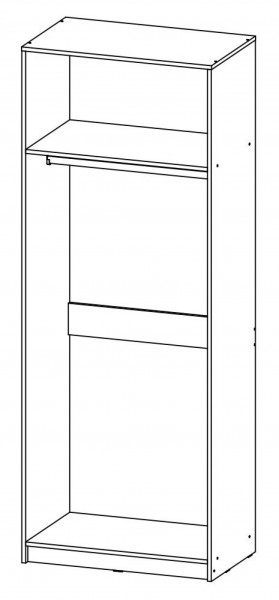 Шкаф 2 ств. 800 мм Бася (ВНК) в Ивделе - ivdel.mebel-e96.ru