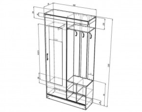 Прихожая купе Бриз (Лин) в Ивделе - ivdel.mebel-e96.ru