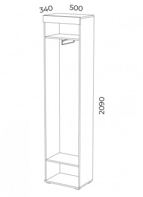 Прихожая Зетта (модульная) в Ивделе - ivdel.mebel-e96.ru