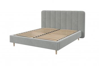 Кровать двуспальная Рино светло-серый (БМ) в Ивделе - ivdel.mebel-e96.ru