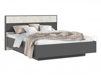 Кровать парящая Роджина с подсветкой, графит/крафт белый (Миф) в Ивделе - ivdel.mebel-e96.ru