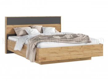 Кровать парящая Роджина с подсветкой, крафт/графит (Миф) в Ивделе - ivdel.mebel-e96.ru