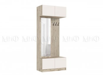Прихожая Роджина крафт серый/кашемир (Миф) в Ивделе - ivdel.mebel-e96.ru