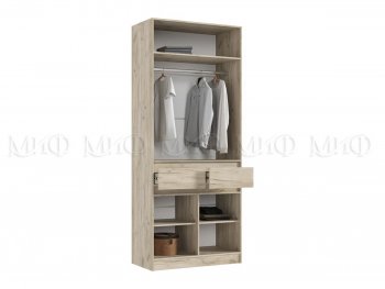 Шкаф 1000 мм Роджина крафт серый/кашемир (Миф) в Ивделе - ivdel.mebel-e96.ru