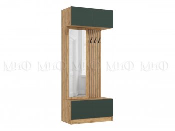Прихожая Роджина крафт/изумруд(Миф) в Ивделе - ivdel.mebel-e96.ru