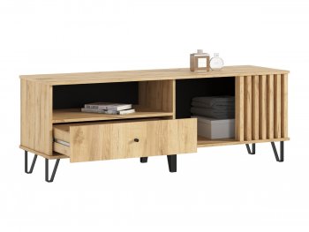 Тумба ТВ (1500) Роджина дуб крафт/дуб крафт (Миф) в Ивделе - ivdel.mebel-e96.ru